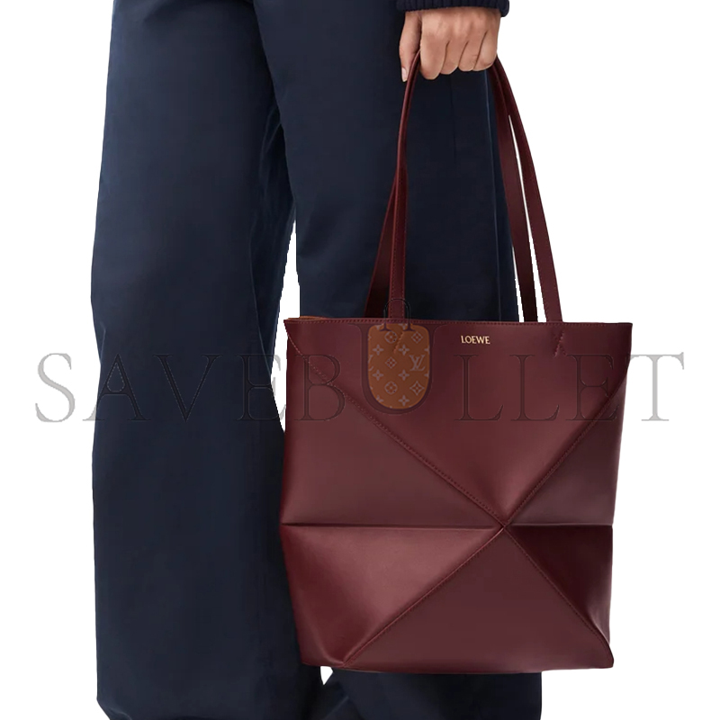 LOEWE MEDIUM PUZZLE FOLD TOTE IN SHINY CALFSKIN A657G50X01 05 (31.5*25.5*14.5cm)